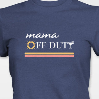 Women's Mama Off Duty Short Sleeve Cropped  Tee for Moms